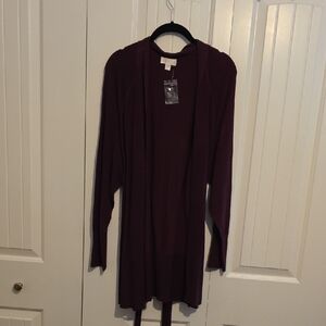 Belle by Kim Gravel Maroon Knit Carnigan
